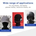 thumbnail image 6 of Ettsollp Black Foam Wig Head Tall Male Mannequin Hairpieces Display Holder Hats Sunglasses Headphone Headwear Stand Cosmetics Model Head Prop, 6 of 8