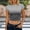 Gray, variant on Short Sleeve Blouses for Women Pullover Tops Crop Casual Trendy Crewneck Womens Shirts Crewneck