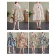 thumbnail image 4 of Vestido suelto de mujer Impreso Media manga Vintage Casual Holiday Beach Dress MABOTO Vestido, 4 of 7