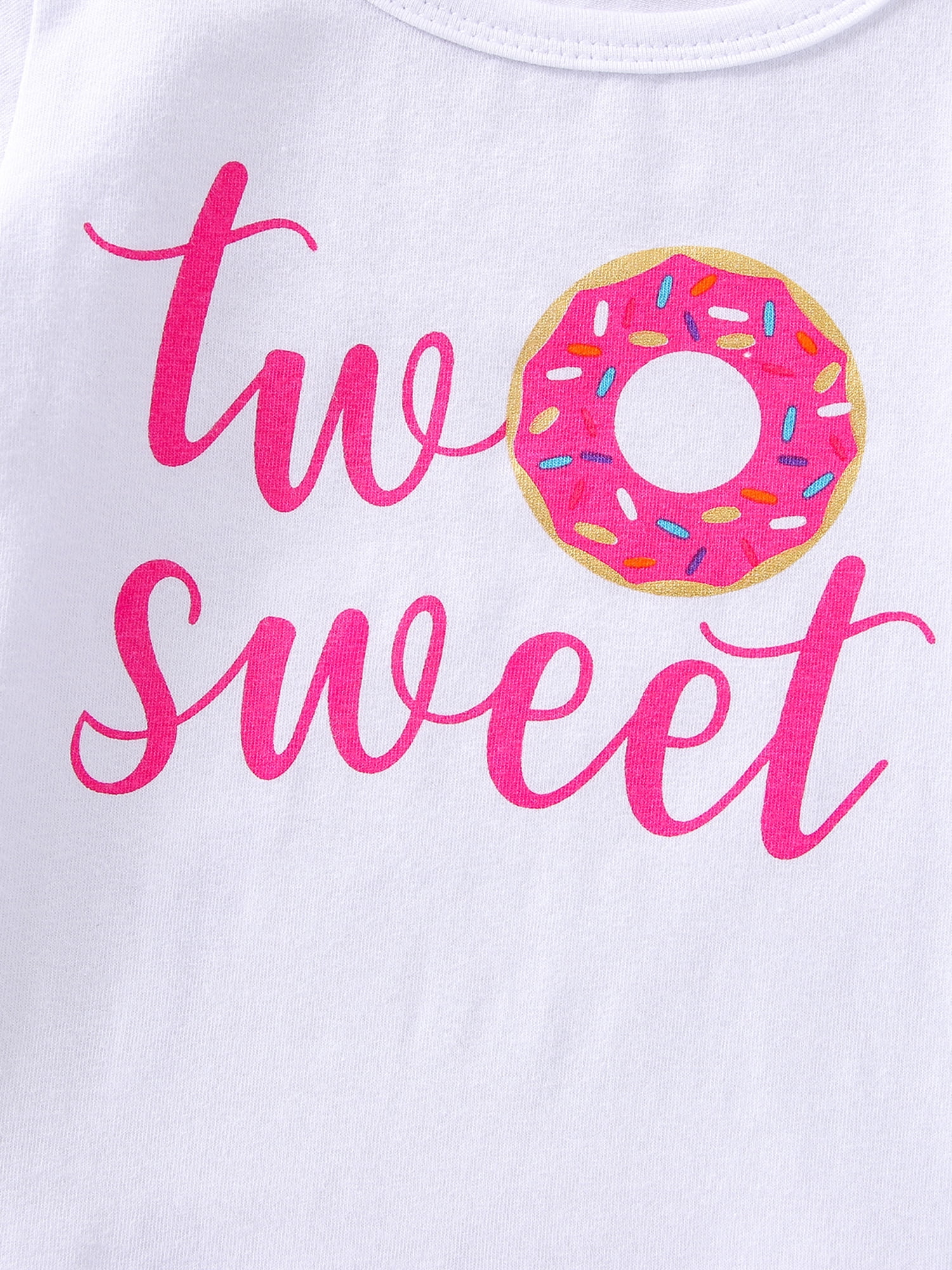 Liacowi Toddler Baby Girl 2nd Birthday Outfit Two Sweet Short Sleeve T-Shirt Tops Shorts/Flare Pants 2 Years Old Summer Set