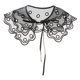 thumbnail image 2 of Collar de encaje Sunnimix cuello falso floral gasa negro, 2 of 8