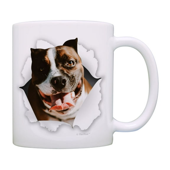 ThisWear Pitbull Gifts Pitbull Terrier Face Dog Mug Dog Mom Gifts Dog Dad Gifts Coffee Mug