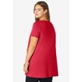 thumbnail image 2 of Roaman's Women's Plus Size Cotton Ultimate Scoopneck Swing Tunic, 2 of 6