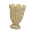 thumbnail image 1 of Jarrón de flores tejido, cesta decorativa, contenedor floral rústico multifuncional para L, 1 of 9