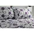 thumbnail image 1 of Collection Highland Ensemble de Draps Imprimés 300 Fils en Coton Riche Lavande Florale Taille Simple, 1 of 1