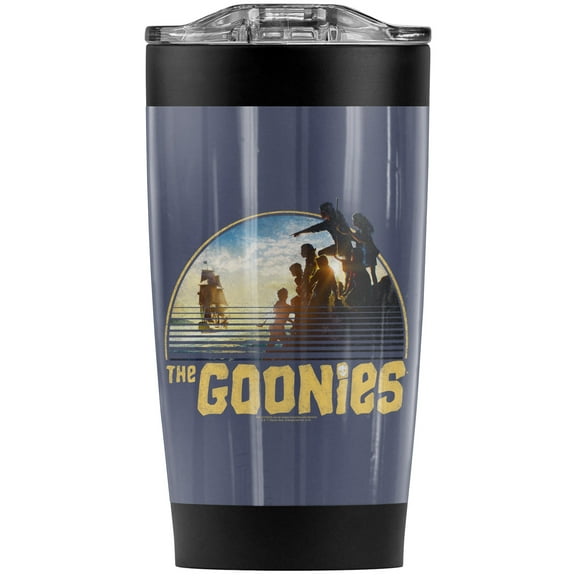 The Goonies/Pirate Ship Stainless Steel Tumbler 20 oz Coffee Travel Mug/Cup, Vacuum Insulated & Double Wall with Leakproof Sliding Lid | Great for Hot Drinks and Cold Beverages
