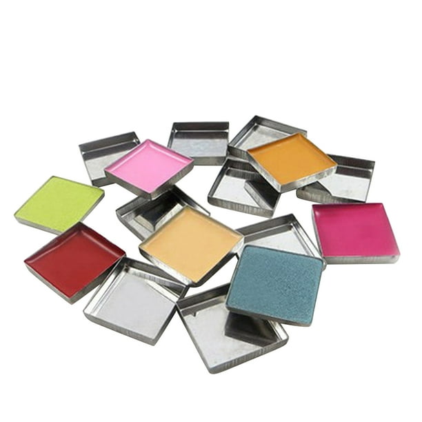 56pcs vacian las cacerolas cuadradas del metal para los cosméticos del maquillaje del polvo presionado del rubor de la sombra de ojos