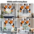 thumbnail image 6 of Swag Curtain Valances Abstract Swag Valances for Kitchen Windows Square Orange Black Grey Short Topper Curtains Valance Tier Pair for Kitchen Bedroom Living Room Bathroom 28"x36", 6 of 8