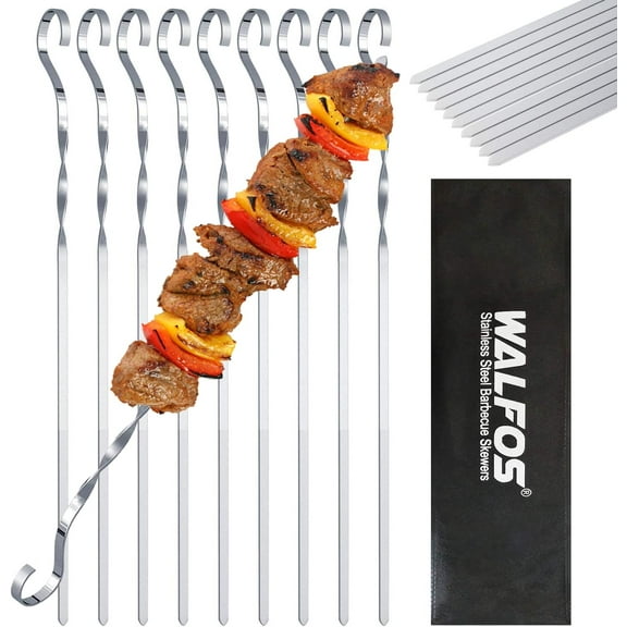 Marshmallow Roasting Sticks, BBQ Telescoping Smores Skewers,Campfire Roasting Sticks & Hot Dog Forks for Kids (10 pcs, 32")