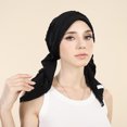 thumbnail image 3 of Dalrosia Women Pre-Tied Beanie Headwear Turban Beanie Caps Head Wrap Headscarf for Women Sleep Hair Cover Hat, 3 of 5