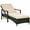 Beige, variant on YYAo Lounge Chair Outdoor, Patio Lounge Chair,Wicker Chaise Lounge, 4 Position Adjustable Backrest and Cushions Outdoor Lounge Chair PE Rattan Sun Lounger, Beige