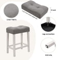 thumbnail image 5 of SESSLIFE 4 Piece Bar Table Set with Power Outlet, Counter Height Pub Table with Padded Stools, Behind the Couch Table Set for Living Room,Dining room, White & Grey, 5 of 9