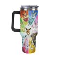 thumbnail image 4 of Shiny Eevee Car Cup Tumbler with Handle & Straw 40Oz Cupholder Water Bottle Insulated Stainless Steel Cup, 4 of 8