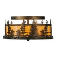 thumbnail image 7 of Meyda Tiffany 144243 Tall Pines 2 Light 16" Wide Semi-Flush Drum Ceiling Fixture - Copper, 7 of 7