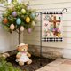 thumbnail image 5 of Bandera de Jardín de Conejos de Pascua - Poliéster Blanco con Textura de Lino, Estampado Festivo para Decoración de Fiestas en Interiores/Exteriores (45x30cm, 130g), 5 of 6