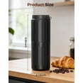 thumbnail image 6 of Portable Electric Espresso Machine,2 in 1 Travel Coffee Maker & Cordless/800mAh Rechargeable Coffee Bean Grinders for Max 20g Coffee Bean,with Insulated Mug for RV,Hiking,Camping,Office - Black, 6 of 6