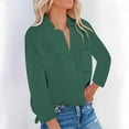 thumbnail image 2 of Bowake Women's Button down Shirts Lapel Long Sleeve Casual Comfy Ladies Work Office Fall Spring Blouse Tees, 2 of 7