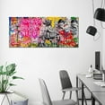 thumbnail image 3 of Hieng Large Banksy Canvas Wall Art Graffiti Dream Theme Painting Modern Inspirational Office Wall Decor （Only canvas）, 3 of 6