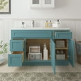 thumbnail image 3 of 51 in. W x 21 in. D x 32.5 in. H Bath Vanity Cabinet without Top in Sea Green, 3 of 5