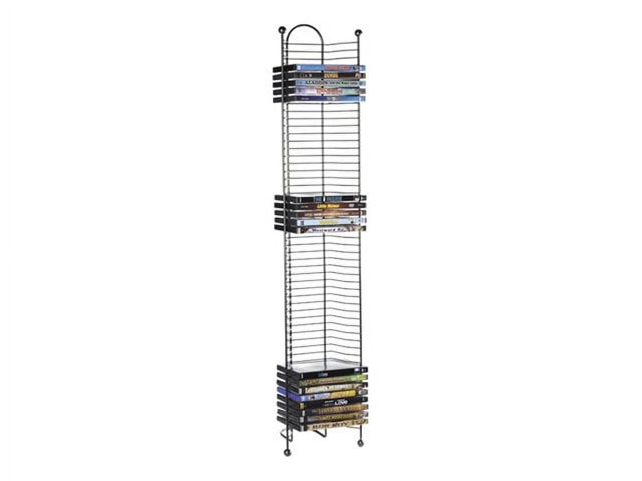 Atlantic 42" Nestable 52 DVD/ BluRay Storage Tower, Gunmetal