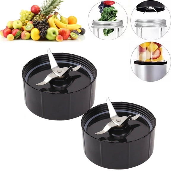2 Pack Cross Blade Blender Magic Bullet Replacement Parts,Compatible with 250 W Magic Bullet MB1101 Series Blender,Includes Gaskets,Durable Stainless Steel for Smoothies,Shakes,Food Prep