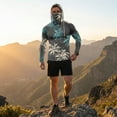 thumbnail image 5 of Men's UPF 50+ Sun Hoodie Long Sleeve Hooded Fishing Shirt Palm & Ocean Scenic Pullover Cooling Ice Silk Breathable Quick-Dry Moisture Wicking 4-Way Stretch for Commute Fishing Hiking Dark Green 3XL, 5 of 7