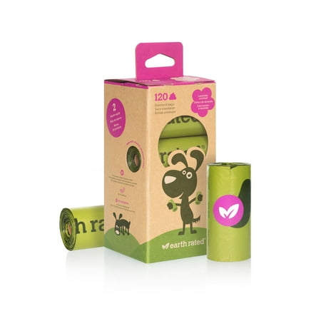 Earth Rated Lavender-scented Dog Waste Bags, 8 Refill Rolls, 120 Ct