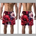 thumbnail image 3 of luoweisi Men's Beach Shorts Quick Dry Swim Trunks with Mesh Lining Art Flowers L, 3 of 5
