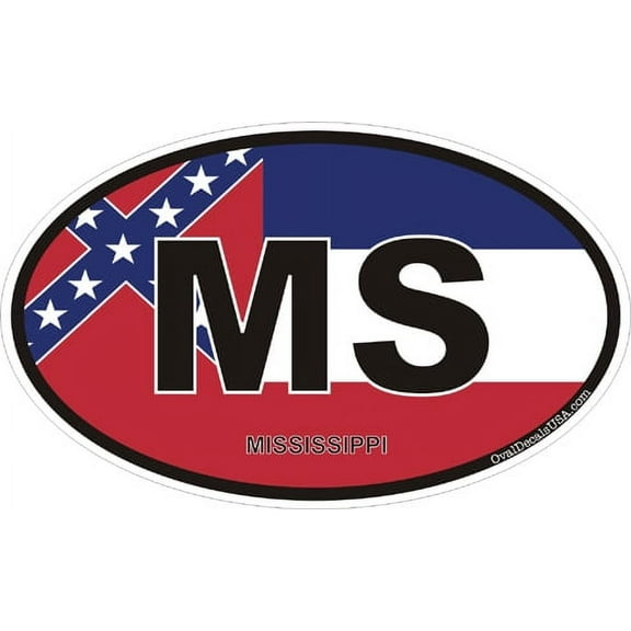 3.8 Inch Mississippi State Decal Sticker