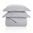 thumbnail image 1 of 300 TC King/Cal King Duvet Cover Set 100% Cotton Wrinkle Resistant, Light Grey, 1 of 1