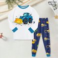 thumbnail image 2 of NOLDARES Toddler Boys Girls Pajama Set 2-Piece Long Sleeve Tee and Pants Kids Fall Clothes Sleepwear Pj Set 6-12 Months 12-24 Months 2t 3t 4t 5t 6t 7t 8t 9t Children,White,8-9 Y, 2 of 5