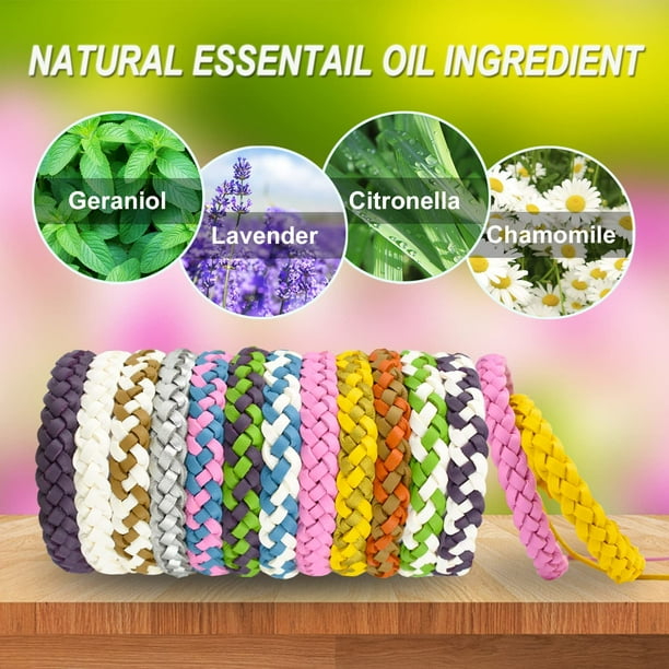 Hongchun 36 Pack Mosquito Repellent Bracelets PU Leather Insect