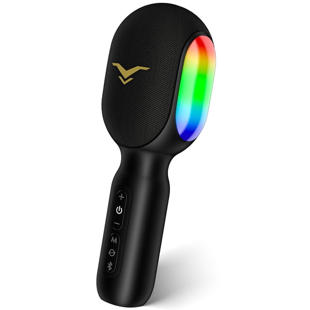 Micrófono inalámbrico Bluetooth para karaoke StageSound con luces RGB