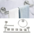 thumbnail image 4 of Bathroom Hardware Set, Fine Workmanship Wide Applicability Brushed Appearance Bathroom Fixtures Simple Sturdy  for Bathroom, 4 of 8