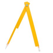 VERDANVERSE Yellow Plastic Math Compass for School Use, Drawing, Teaching Tool for Physics and Math