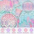 thumbnail image 3 of Set de artículos de fiesta, decoración de cumpleaños con forma de sirena para 24 niños, 3 of 7