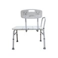 thumbnail image 5 of Medical Bathroom Safety Shower Tub Aluminium Alloy Bath Chair Transfer Bench with Wide Seat White, 5 of 5