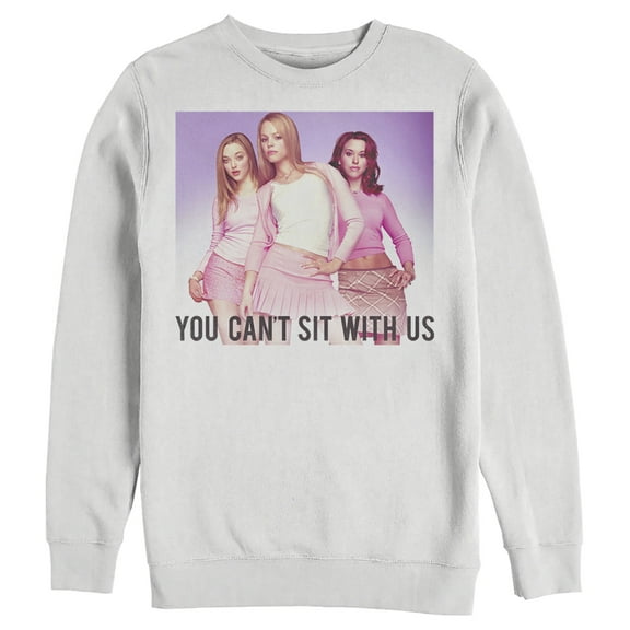 Men's Mean Girls You Can't Sit With Us Poster Sweatshirt White 2X Large