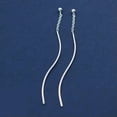 thumbnail image 3 of VIVIDELLE 925 Sterling Silver Tiny Ball Ear Thread Through Threader Dangle Earrings A1050, 3 of 5