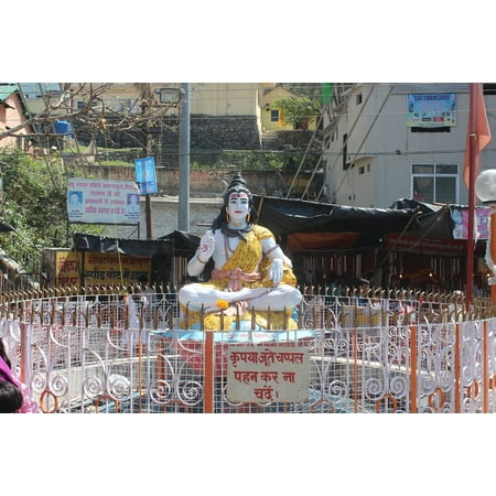 Canvas Print Hindu Uttarkhand Statue Rishikesh God Hari Om Stretched Canvas 10 x