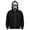 Deep Red1, variant on Halloween Ghost Mask Full Zip Hoodie, Black Pocketed Long Sleeve Sweatshirt Costume Outerwear for Men Women