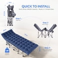 thumbnail image 4 of Fenbeli 2 Pack Camping Cot with Mattress Heavy Duty Folding Cot Bed for Adults, Blue, 4 of 8