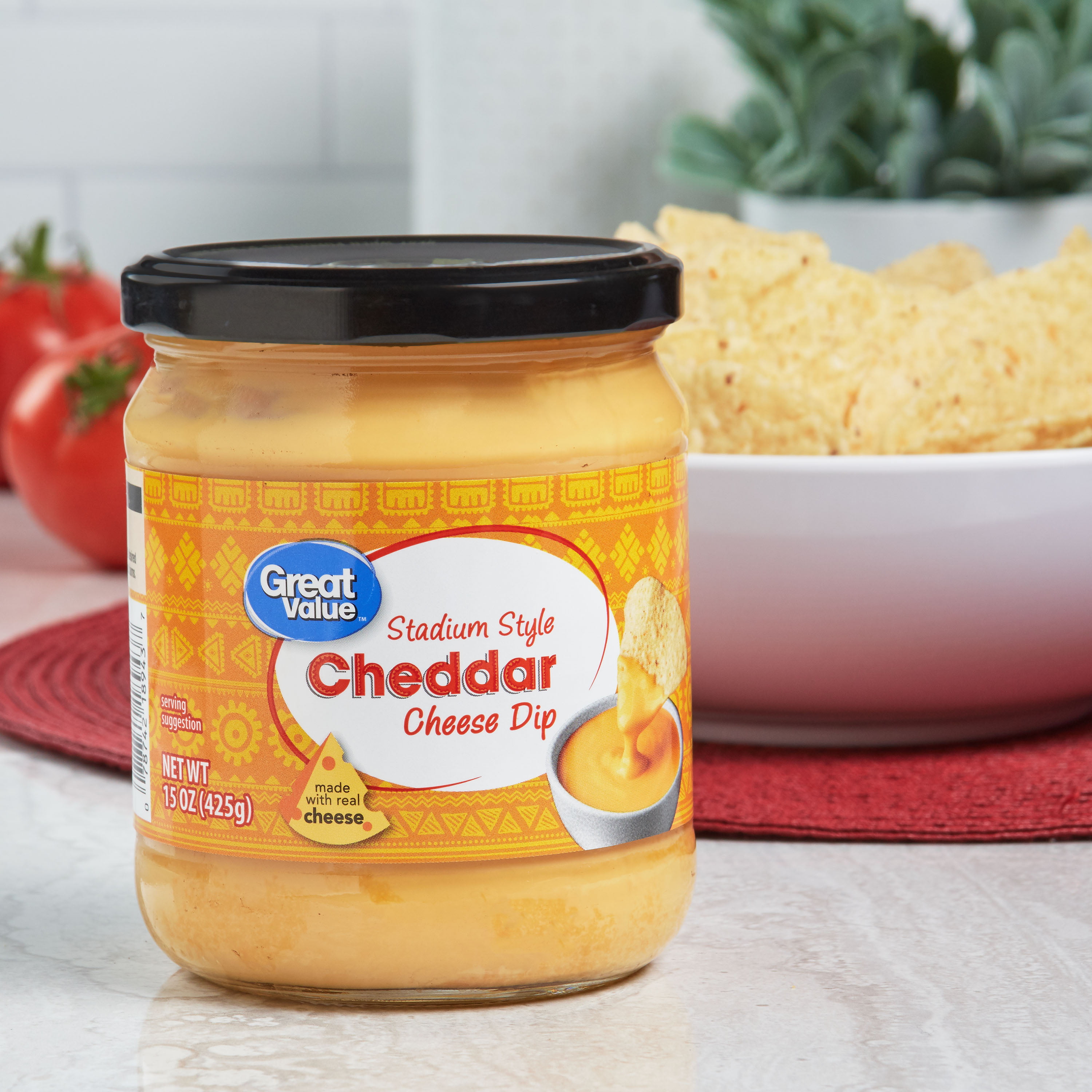 (4 Pack) Great Value Stadium Style Cheddar Cheese Dip, 15 oz - Walmart.com - Walmart.com How To Pack A Can Of Dip