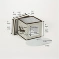 thumbnail image 2 of Household Essentials China Plate Storage Box, Holds 12 Dessert Plates or Bowls, Windowed Panel, Sturdy Frame and Reinforced Handles, Felt Cushions, Fully Removable Lid, 2 of 8