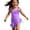 X428 Purple, variant on Girls Swim Wear Gradient Sleeveless Crew Neck Swimsuits Summer Fashion Girls Swimsuits Size 4-5 Years Green