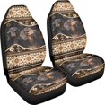 thumbnail image 3 of XYZCANDO Easy to Install Front Seat Bucket Towel Auto Car SUV, Soft Anti-Scratch Car Seat Covers 2 Pack Polyester Dachshund Design, 3 of 10