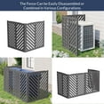 thumbnail image 4 of BELLEZE Privacy Fence Panels for Outside, Wooden Air Conditioner Fence Pool Equipment Generator Trash Can Enclosure Outdoor Fence Panels (2 Panels-Dark Gray), 4 of 7