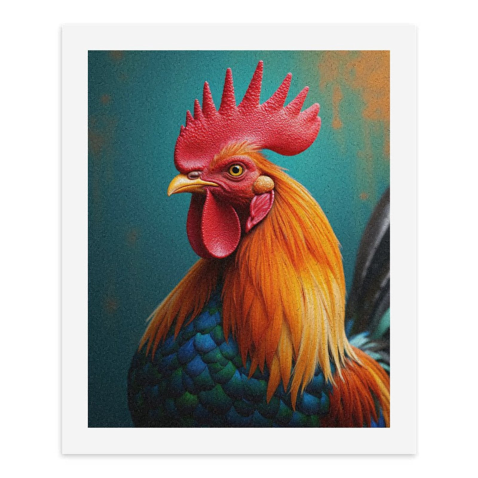 Paint By Numbers Kit for Adults Beginner - DIY Vibrant Rooster Portrait Art Canvas Painting Kits for Adults, Frameless Paint By Number for Adults for Home Wall Decor 16x20 Inch
