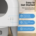 thumbnail image 4 of Cumrige Self-Cleaning Cat Litter Box, App Controlled, with Safety Sensor, Removable and Washable Liner, 4 of 9