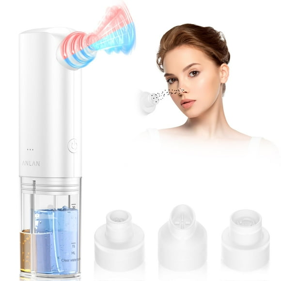 Blackhead Remover Pore Vacuum, Facial Pore Cleaner, Deep Cleansing & Rejuvenation with 2-in-1 Visible Water Tank (Wastewater Separation), Microbubble Black